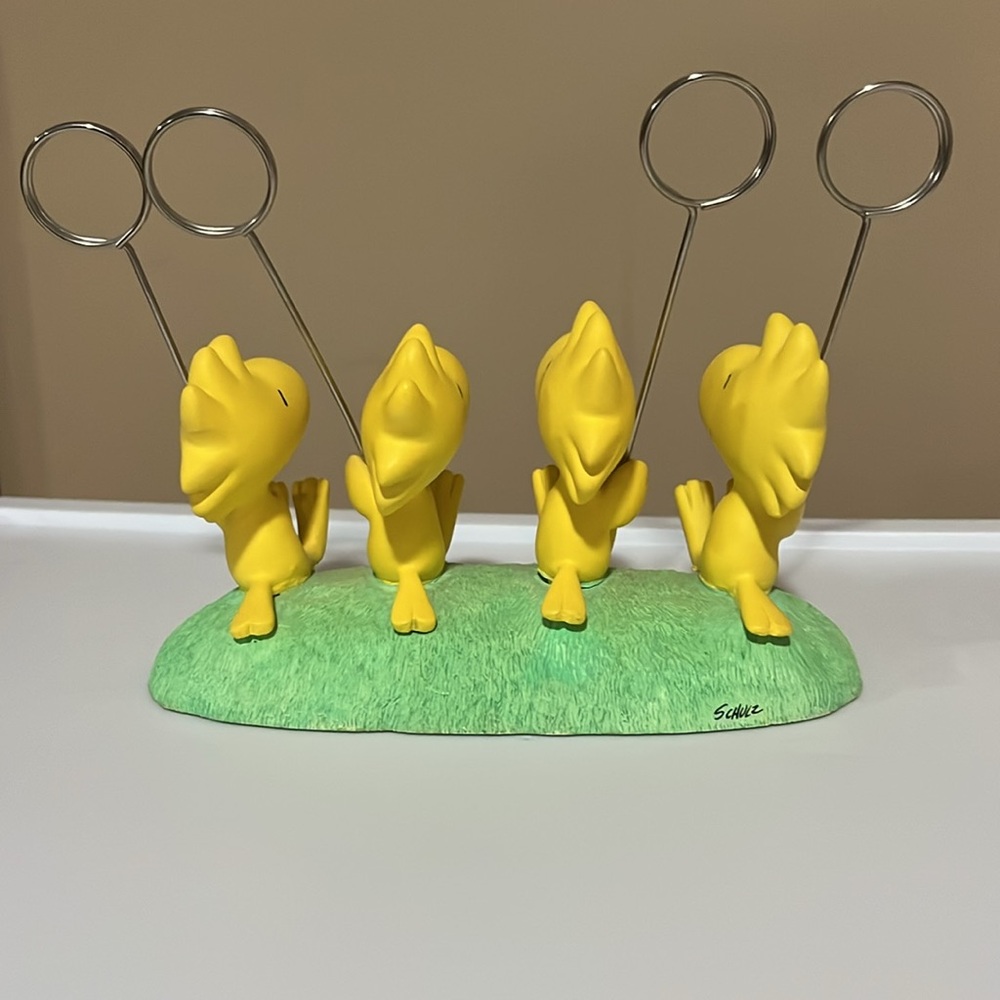 Yellow Cartoon Bird Photo/Note Holder on Green Base - Picture 3 of 4